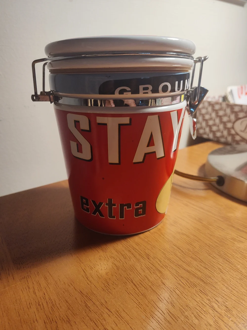 Stay Extra Red Airtight Coffee Canister - Unbranded
